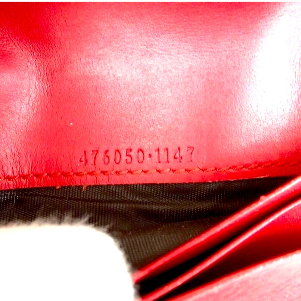 Authentic GUCCI 476050.1147 GG Supreme Cherry wallet PVC/leather MINT - Picture 11 of 13